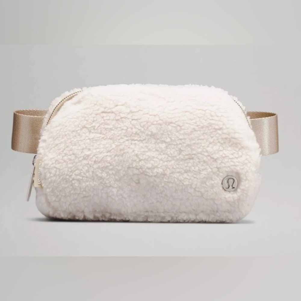 Lululemon Ivory White Fleece Sherpa Everywhere Belt Bag